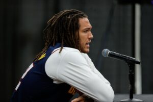 Denver Nuggets forward Aaron Gordon (32) during Denver Nuggets Media Day