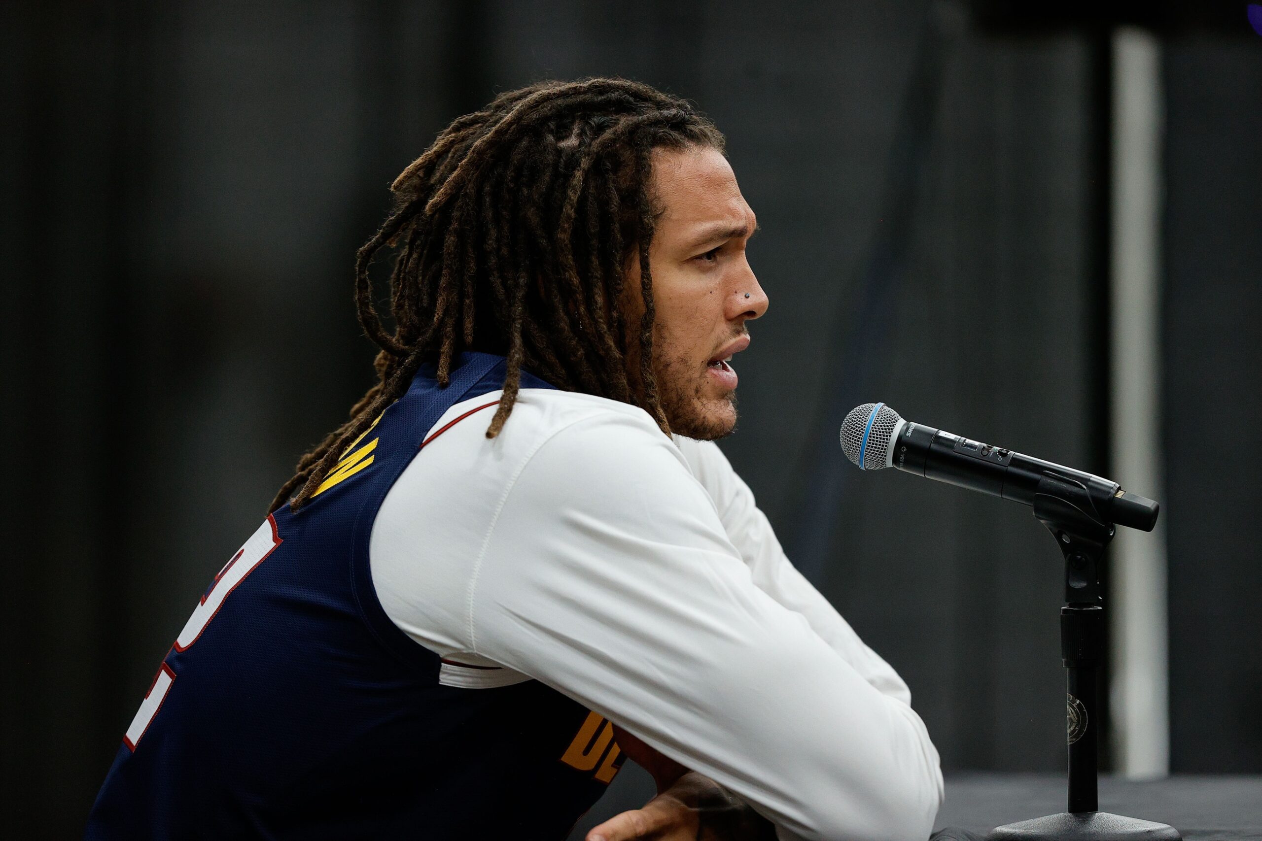 Denver Nuggets forward Aaron Gordon (32) during Denver Nuggets Media Day