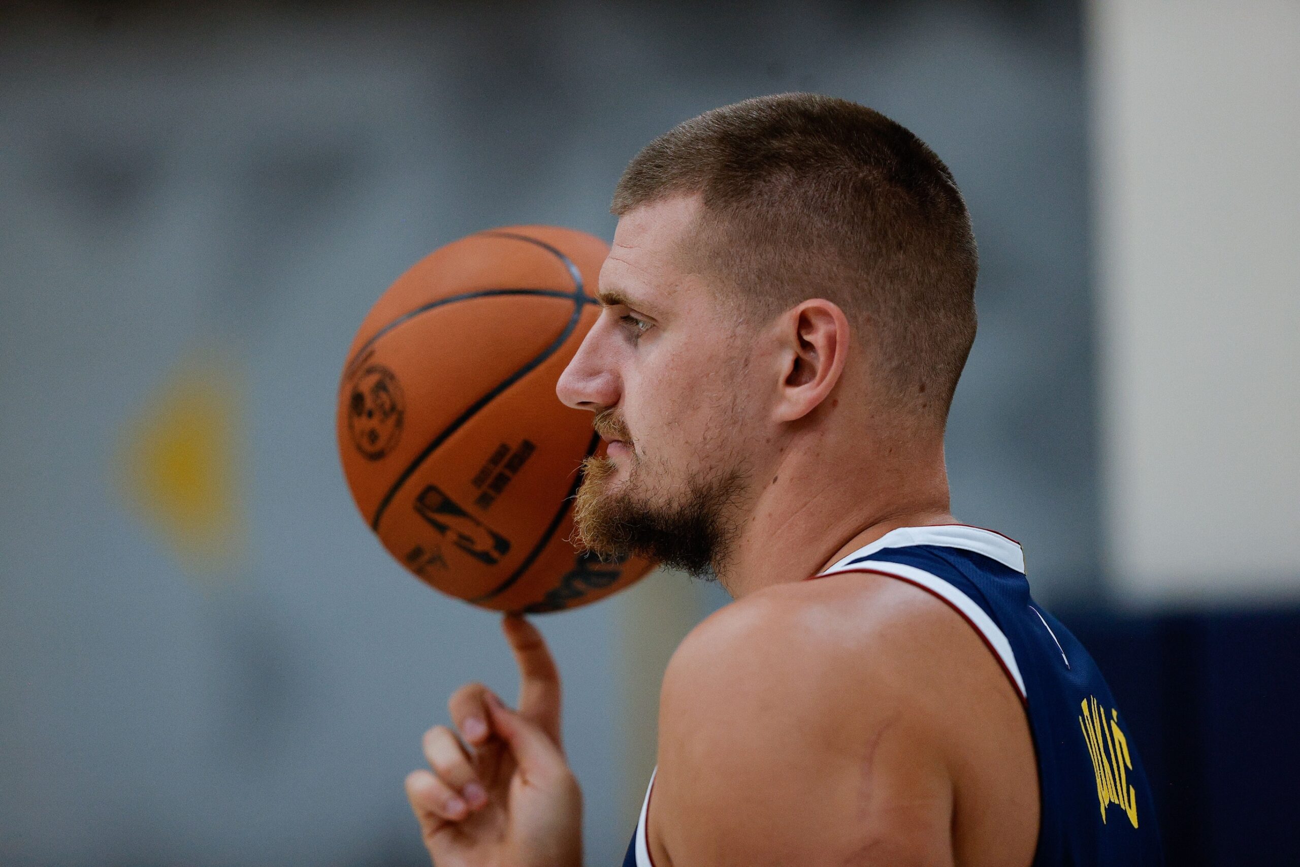 Denver Nuggets center Nikola Jokic (15) during Denver Nuggets Media Day