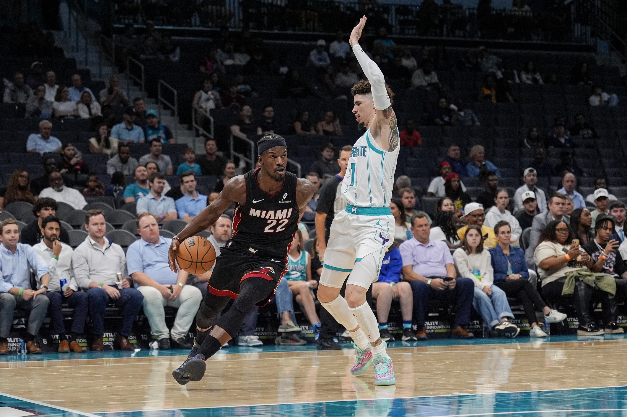 Jimmy Butler was a highlight of the Heat's first preseason game.