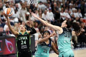 The Liberty and Lynx are facing off in Game 5 of the WNBA Finals.