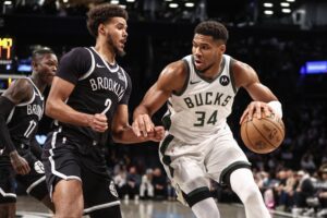 Giannis Antetokounmpo was linked to the Nets in a possible trade.