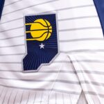 Details view of the Indiana Pacers logo