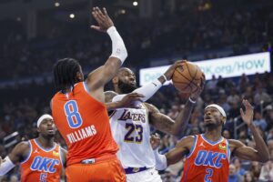 The Lakers are the biggest threat to the Thunder in the NBA Cup.