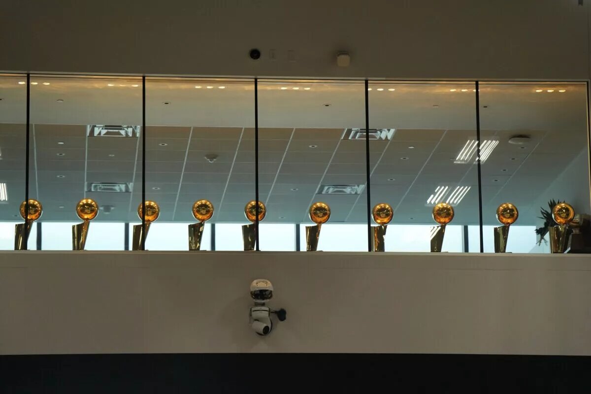 Los Angeles Lakers championship trophies