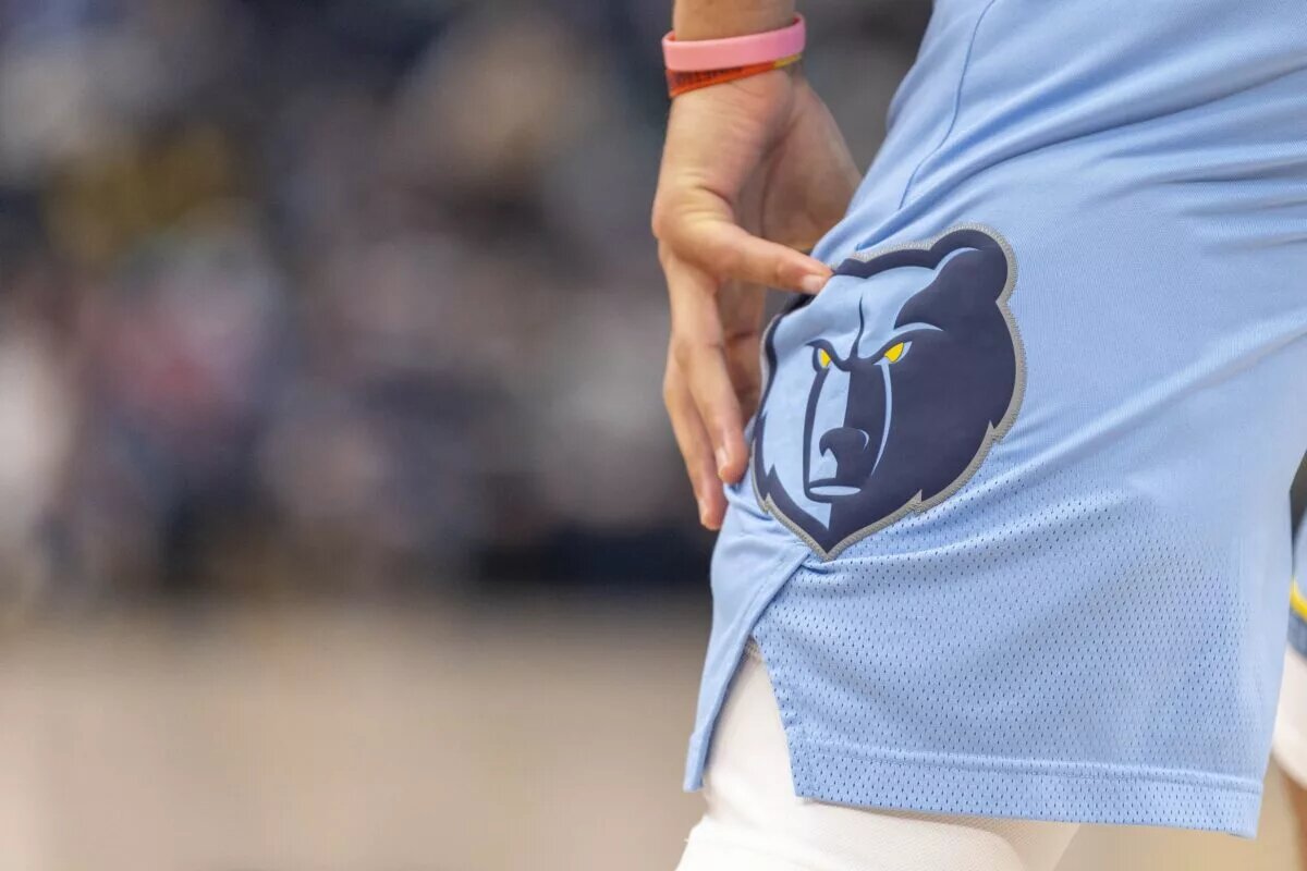 A view of the Memphis Grizzlies logo