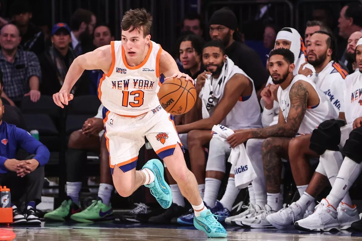 New York Knicks rookie guard Tyler Kolek (13) at Madison Square Garden
