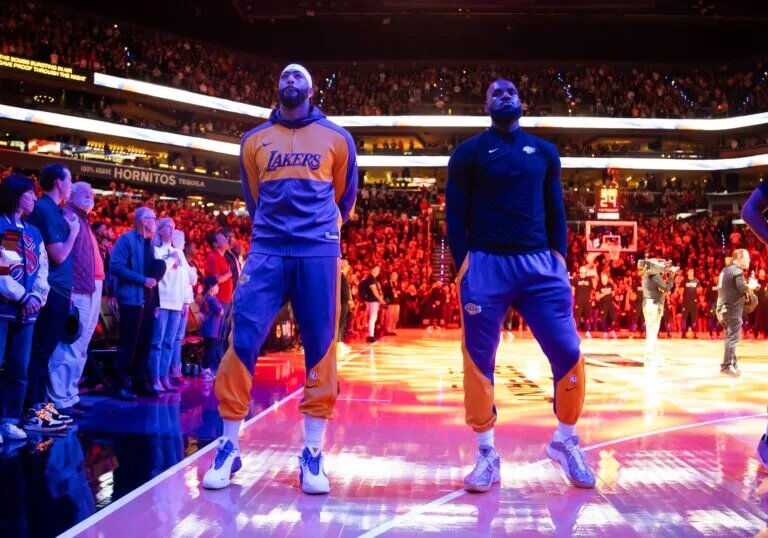 Los Angeles Lakers LeBron James and Anthony Davis