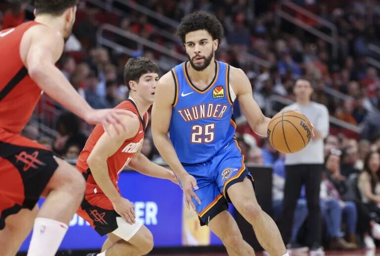 Rookie Ajay Mitchell is on a two-way contract.
