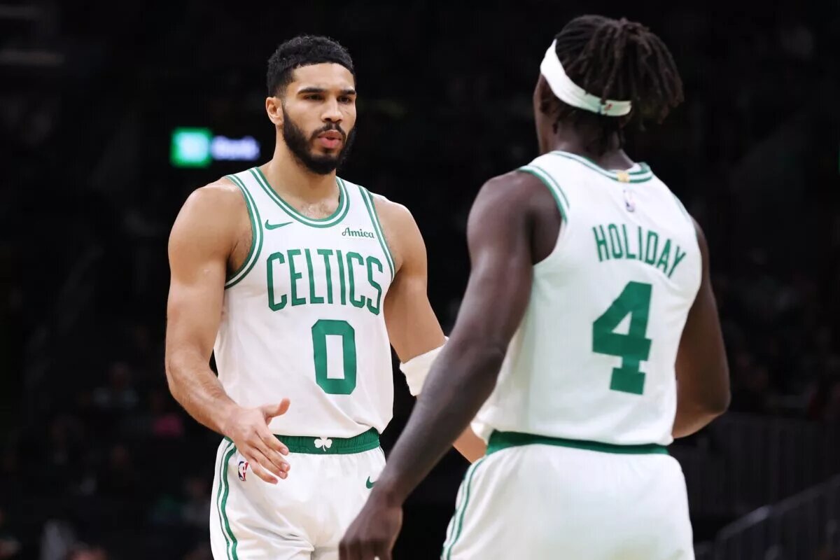 Jayson Tatum and Jrue Holiday are key parts of the Celtics New Year's Resolutions.