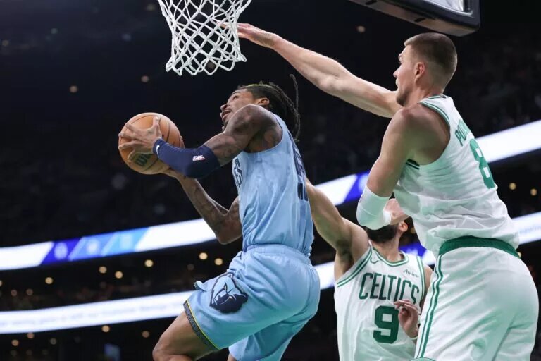 Despite saying he wasn't going to dunk Ja Morant threw down a flashy reverse dunk against the Celtics.