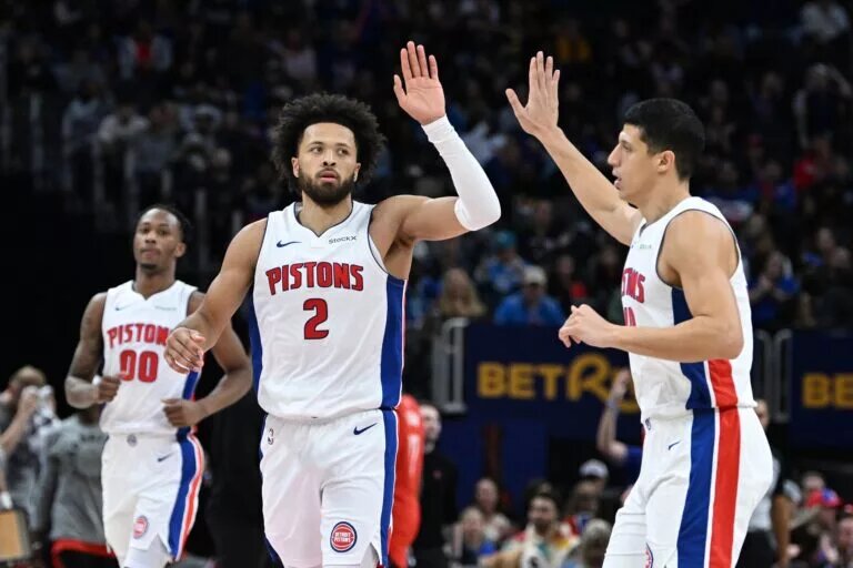 The Pistons have a 13-10 road record.