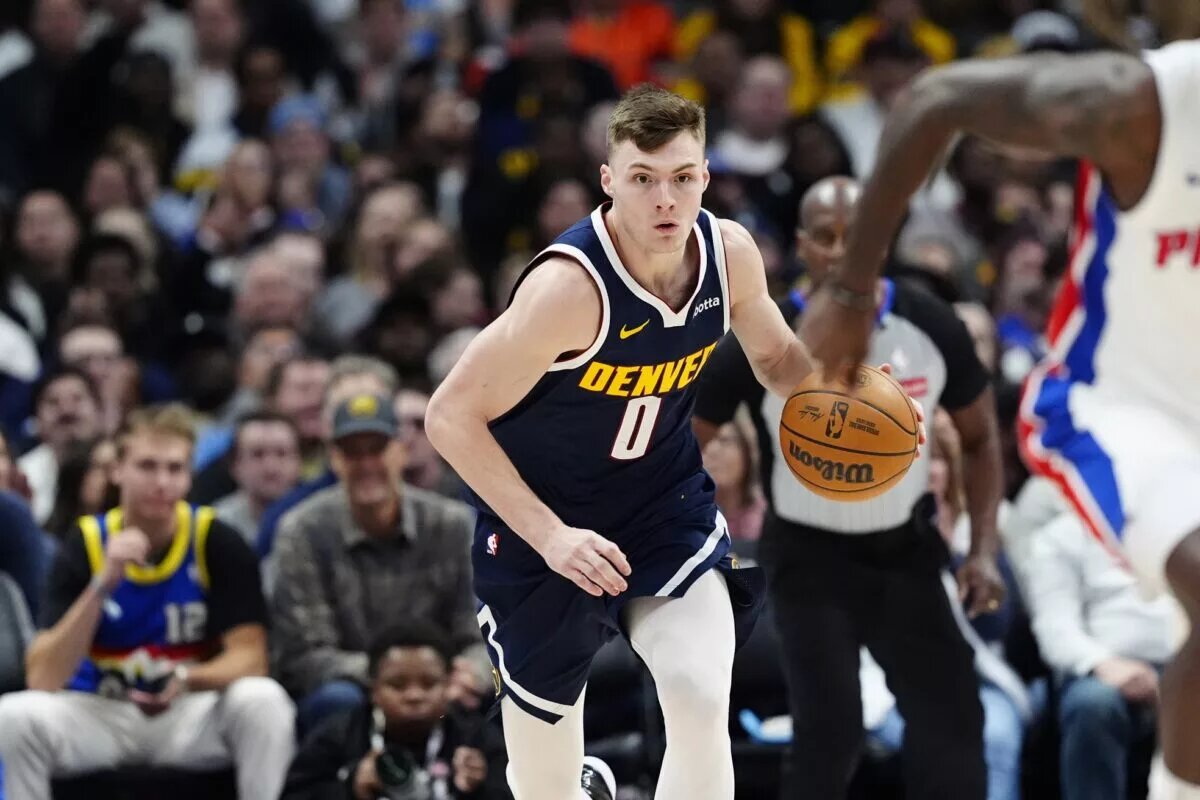 Christian Braun has been impactful when he has started for the Nuggets.
