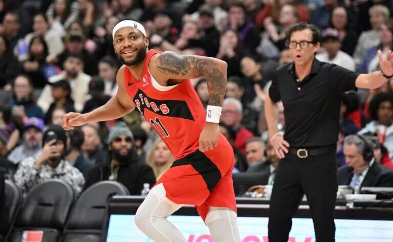 Toronto Raptors guard Bruce Brown