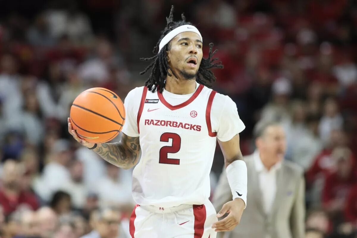 Arkansas guard Boogie Fland suffered a devasting injury.