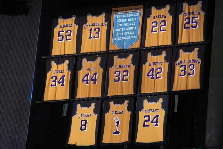 Los Angeles Lakers retired jerseys