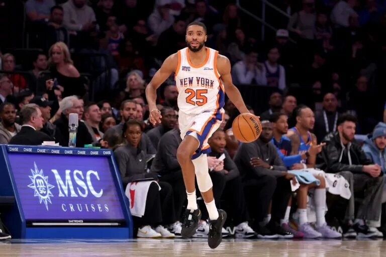 The Knicks traded six first-round picks to get Mikal Bridges.