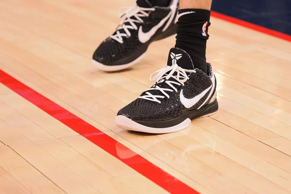 Jan 23, 2025; San Francisco, California, USA; The shoes of Chicago Bulls guard Lonzo Ball (2) during warm ups before the game against the Golden State Warriors at Chase Center. Mandatory Credit: Kelley L Cox-Imagn Images