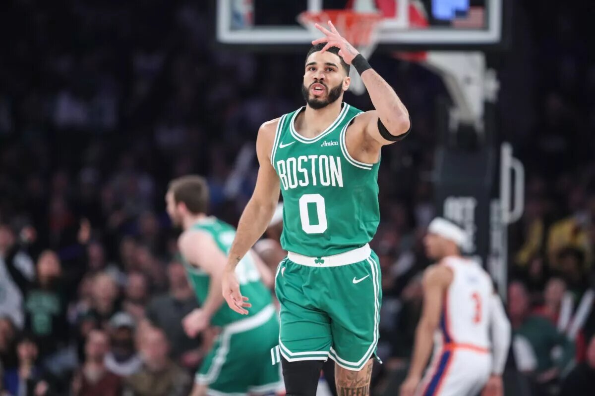 Jayson Tatum moved into the top 10 of the Celtics' all-time scoring list.