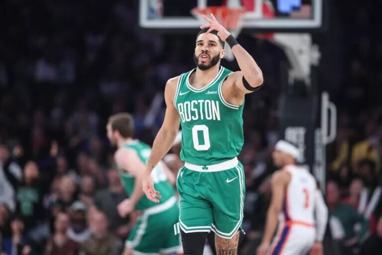 Jayson Tatum moved into the top 10 of the Celtics' all-time scoring list.