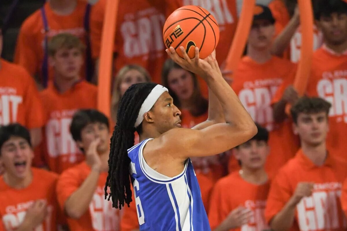 Duke's Maliq Brown is injured.