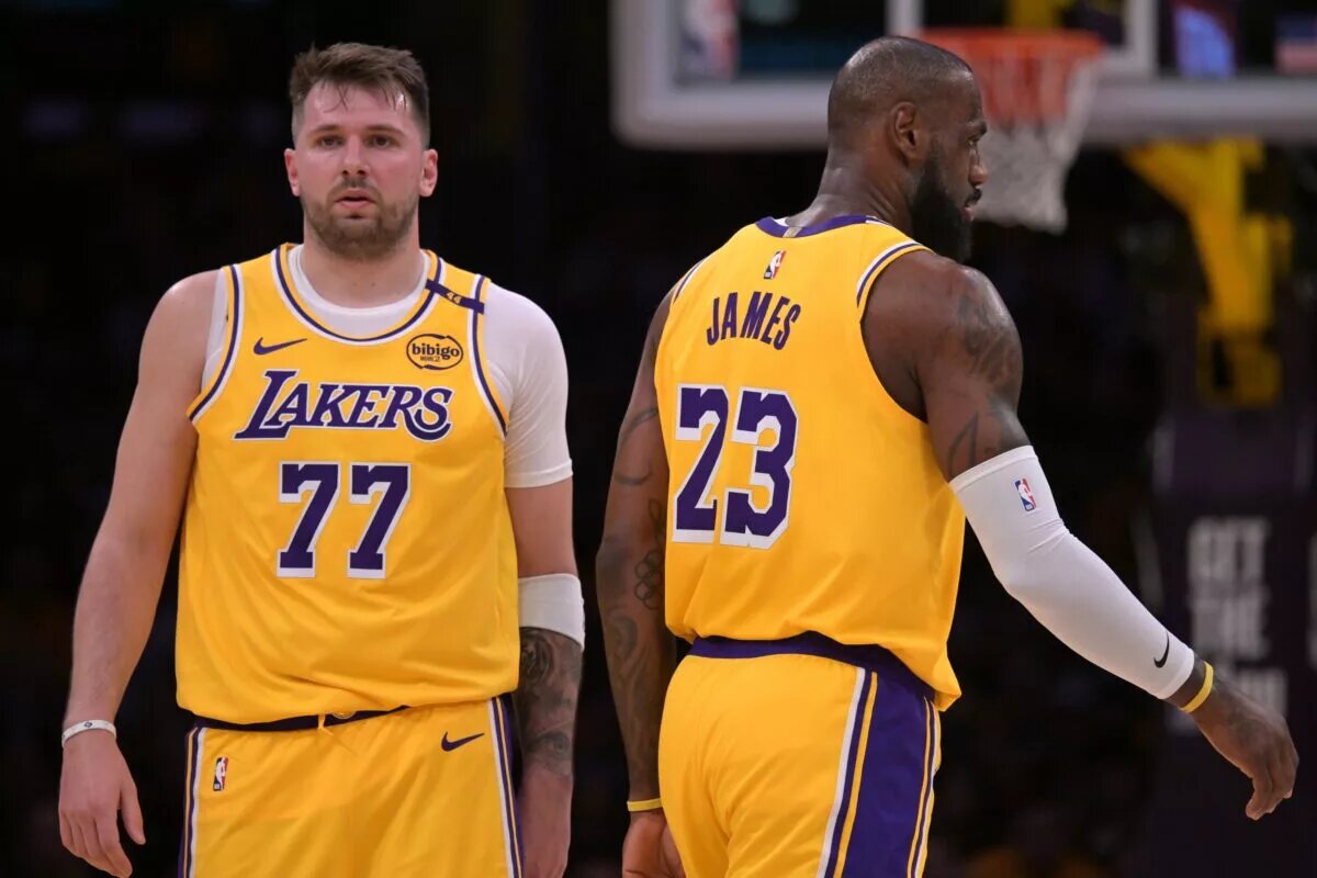 LeBron James and Luka Doncic are part of the Lakers new big three.