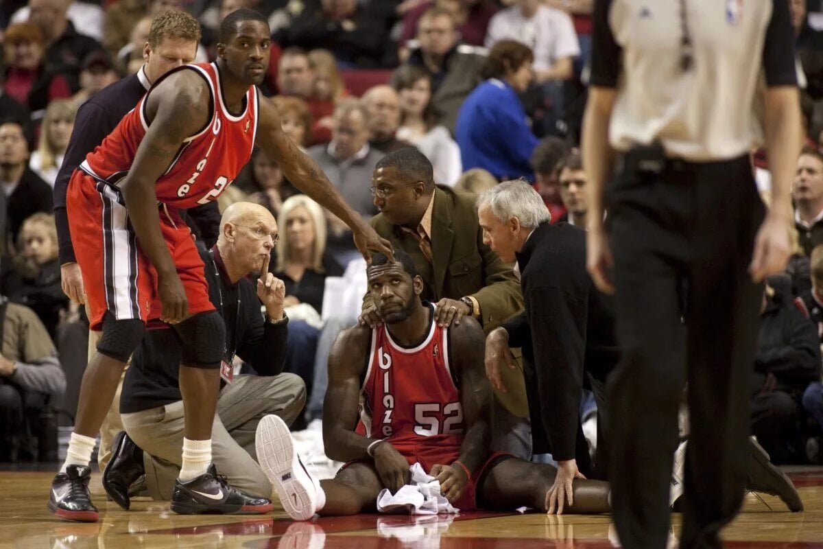 Portland Trail Blazers center Greg Oden