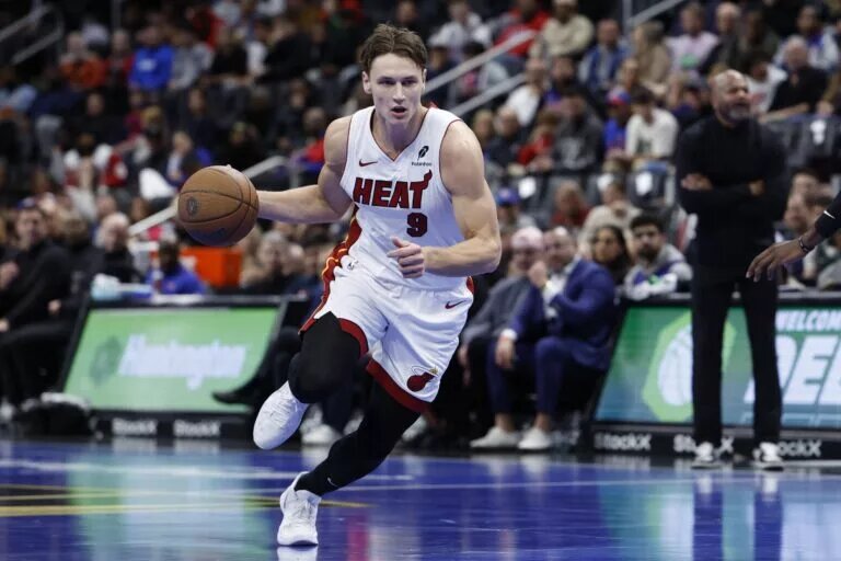 Miami Heat guard Pelle Larsson