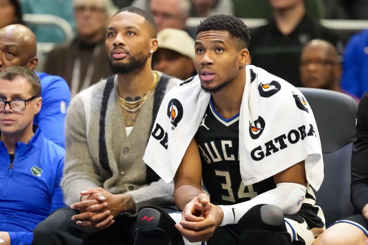 Milwaukee Bucks forward Giannis Antetokounmpo and point guard Damian Lillard