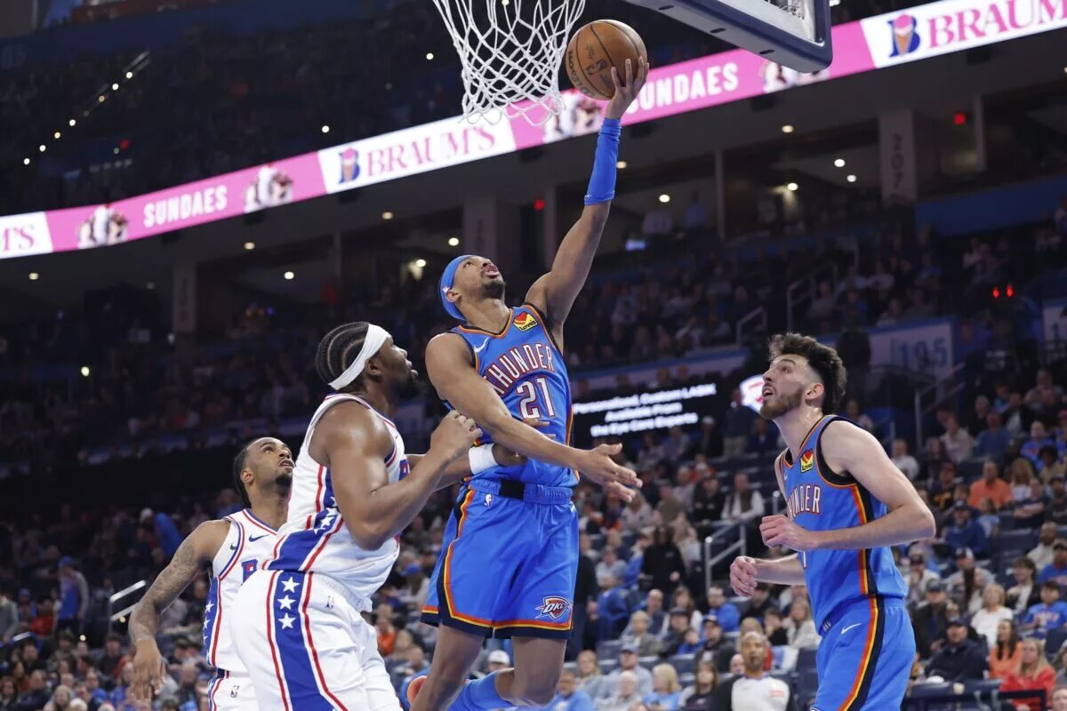The Thunder recently beat the 76ers.