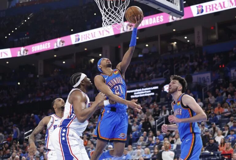 The Thunder recently beat the 76ers.