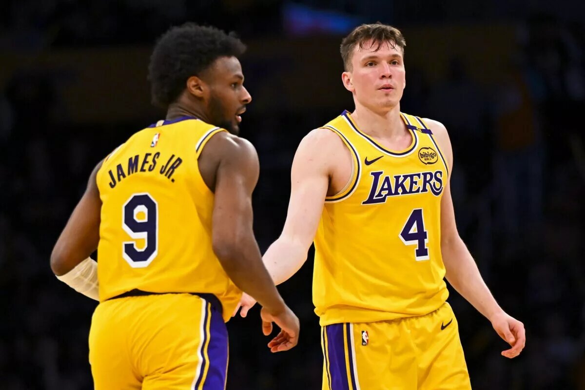Los Angeles Lakers rookies Bronny James and Dalton Knecht