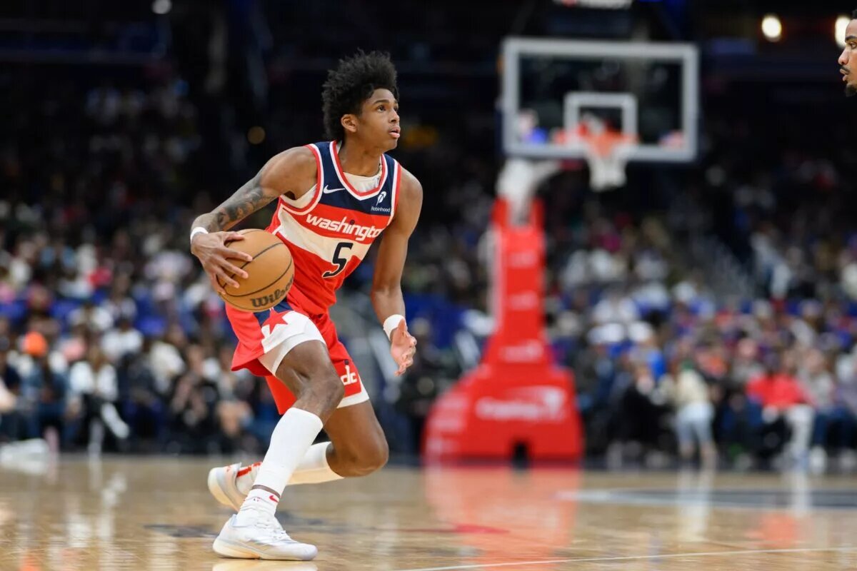 AJ Johnson is a rookie on the Wizards.