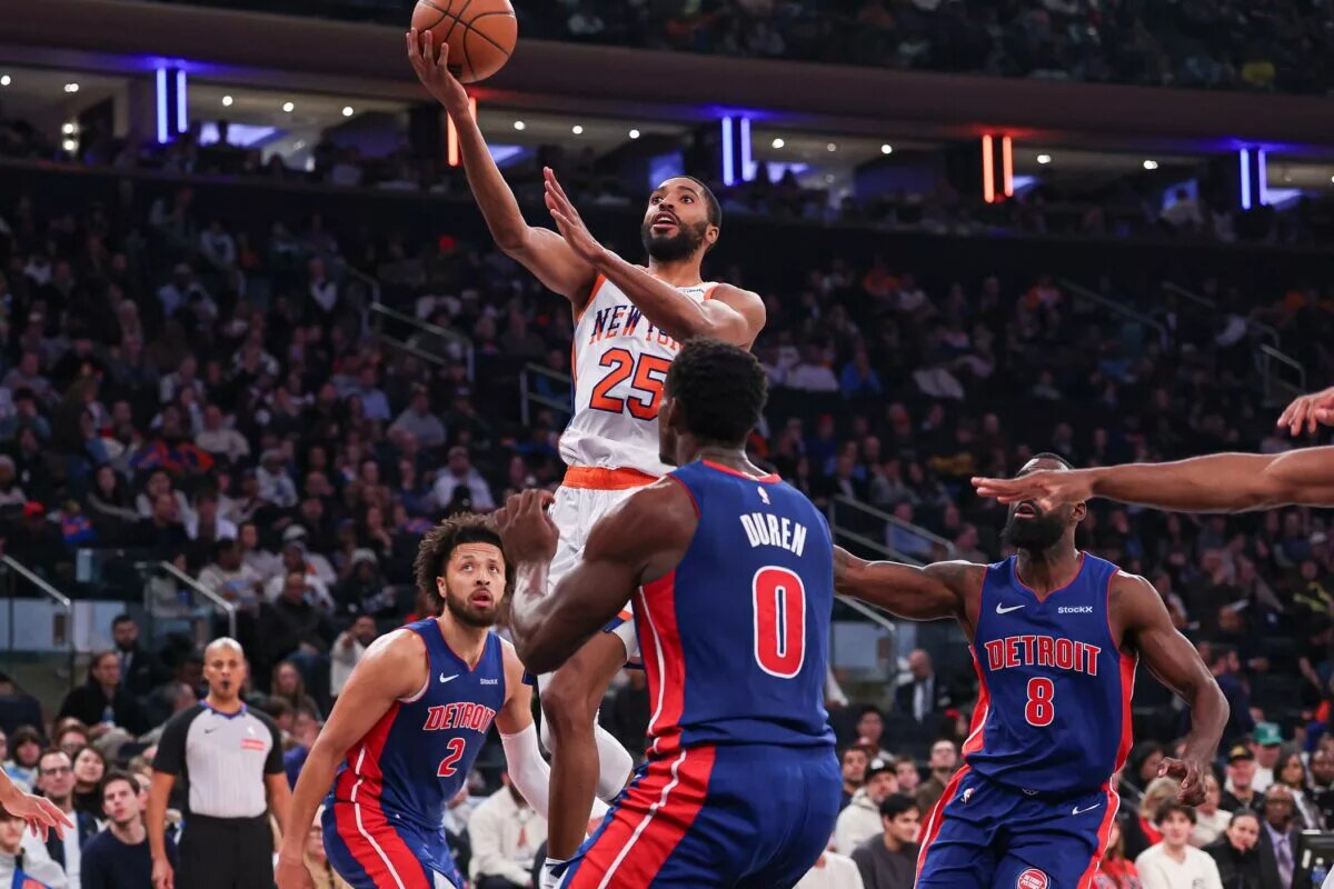 The Knicks and Pistons play each other this week.