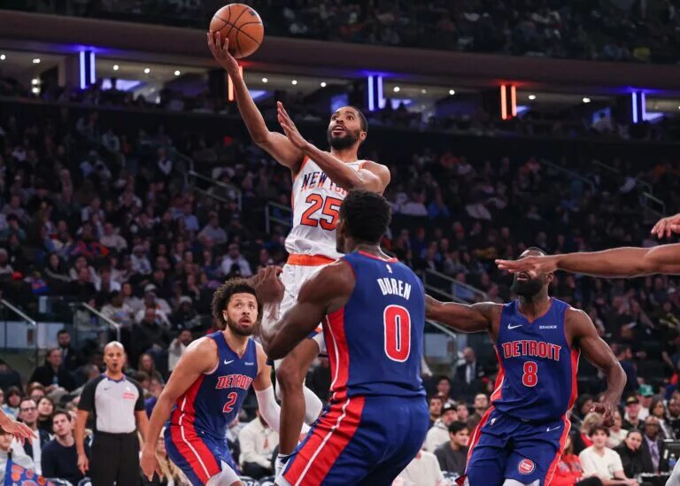 The Knicks and Pistons play each other this week.