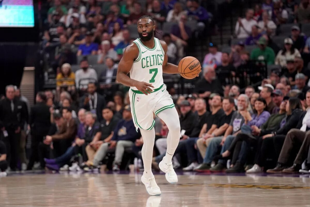 Jaylen Brown is dealing with a knee injury.