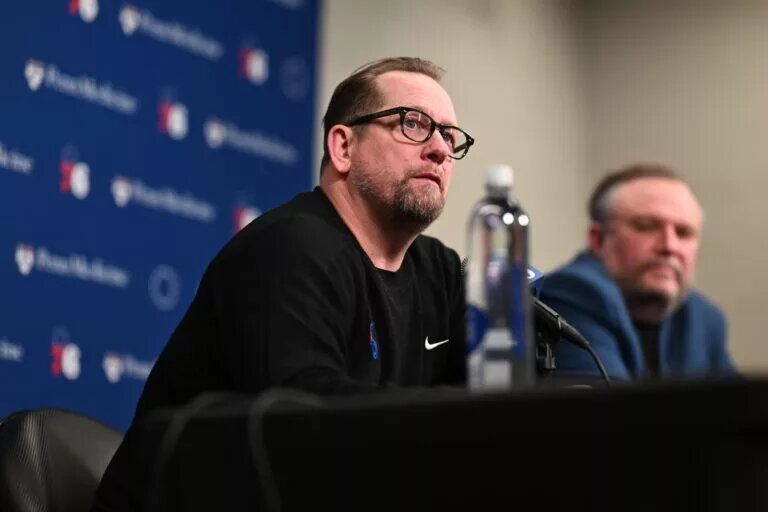 Philadelphia 76ers head coach Nick Nurse