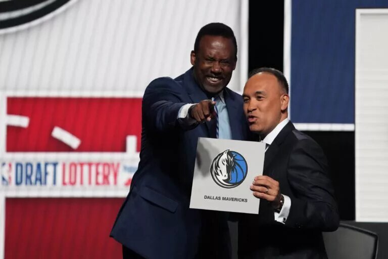 Dallas Mavericks former star Ronaldo Blackman at 2025 NBA Draft Lottery