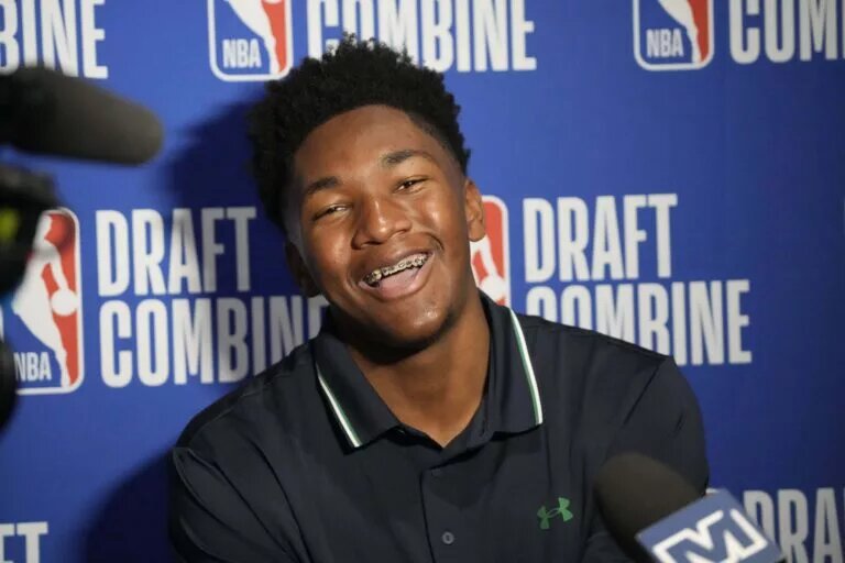Maryland center Derik Queen at 2025 NBA Draft Combine