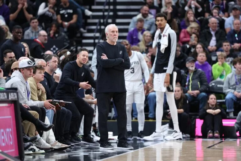 Gregg Popovich steps down as spurs head coach and mitch Johnson replaces him.