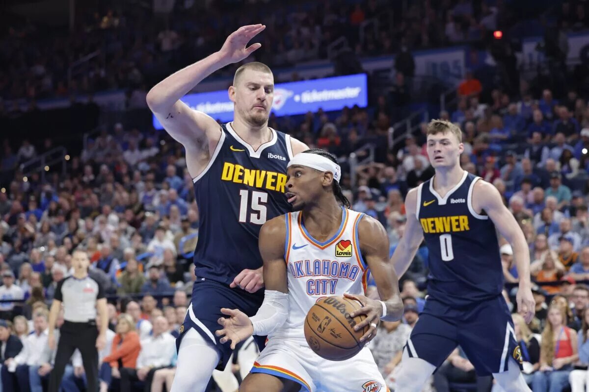 The Thunder and Nuggets are playing each other in the second round.