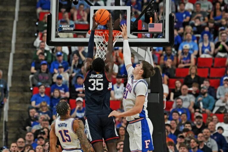 The Lakers have begun the draft workout process with UConn center Samson Johnson.