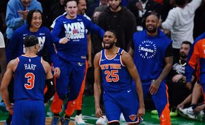 The Knicks upset the Celtics in Game 1.