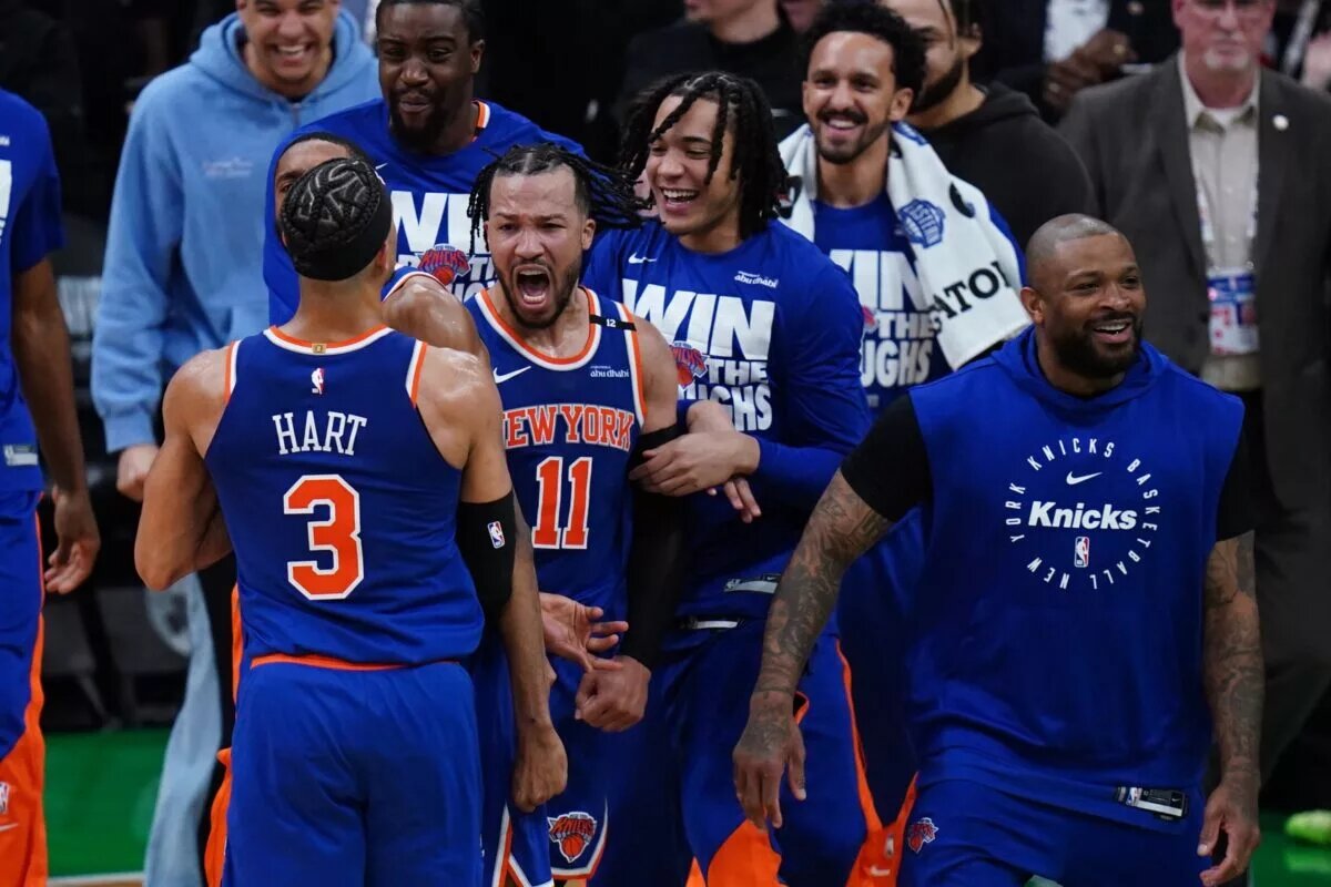 The Knicks are up 2-0 against the Celtics.