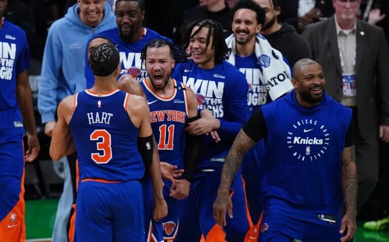The Knicks are up 2-0 against the Celtics.