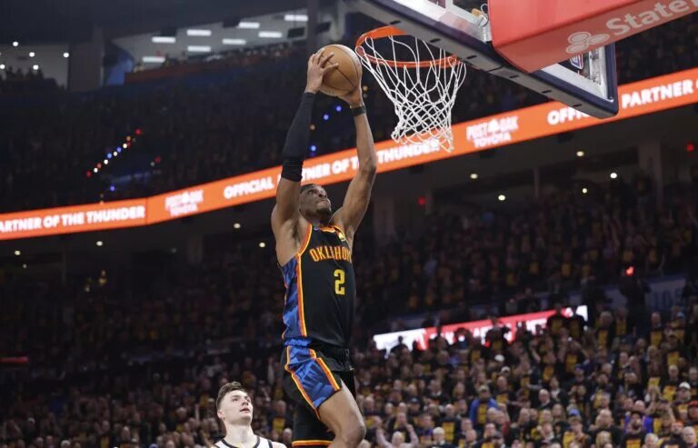 The Thunder won Game 2 against the Nuggets.