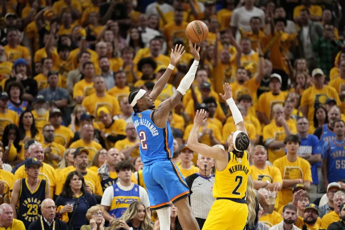 Shai Gilgeous-Alexander was instrumental down the stretch, helping the thunder regain home court advantage