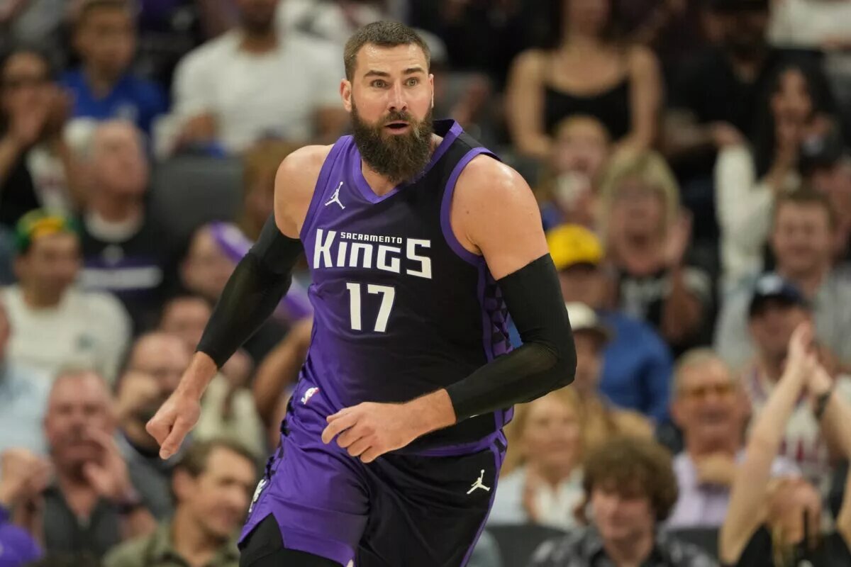 Denver Nuggets center Jonas Valanciunas prior to Sacramento Kings trade