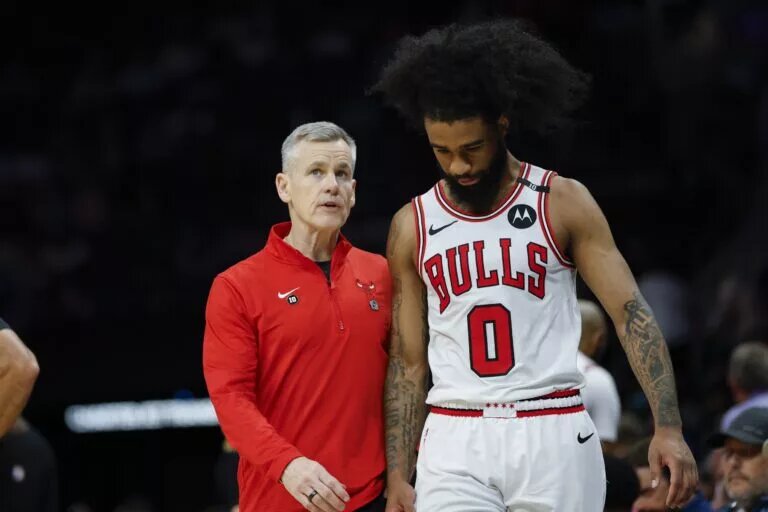 Billy Donovan and Coby White