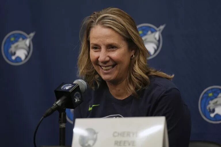 Jul 16, 2025; Minneapolis, Minnesota, USA; Minnesota Lynx head coach Cheryl Reeve speaks with the media prior to the game with the Phoenix Mercury at Target Center. Mandatory Credit: Bruce Kluckhohn-Imagn Images